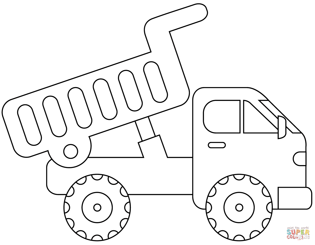 Dump truck coloring page free printable coloring pages