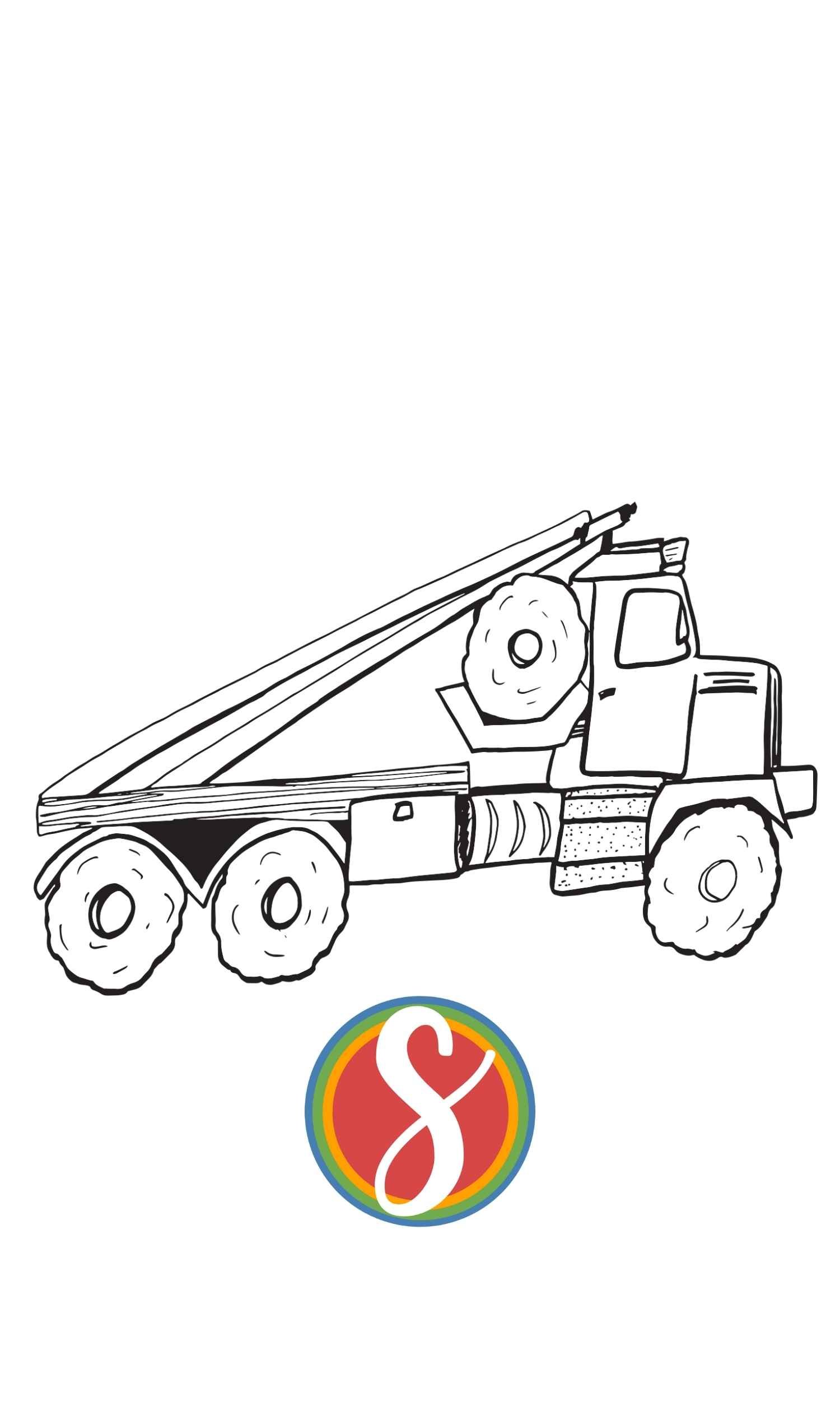 Free trucks coloring pages â stevie doodles