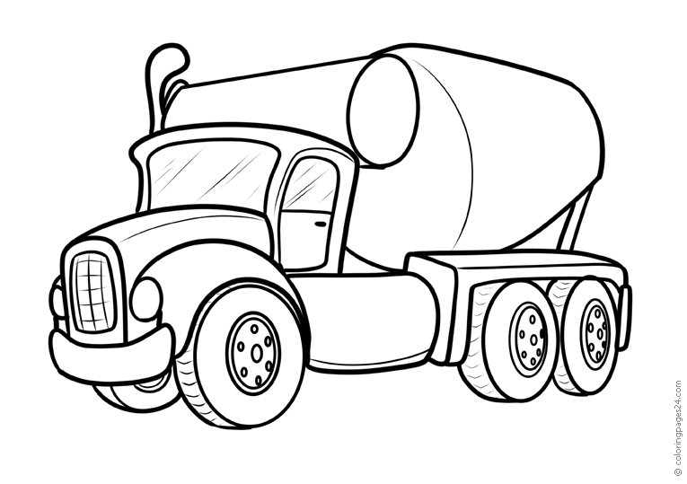 Construction vehicles coloring pages