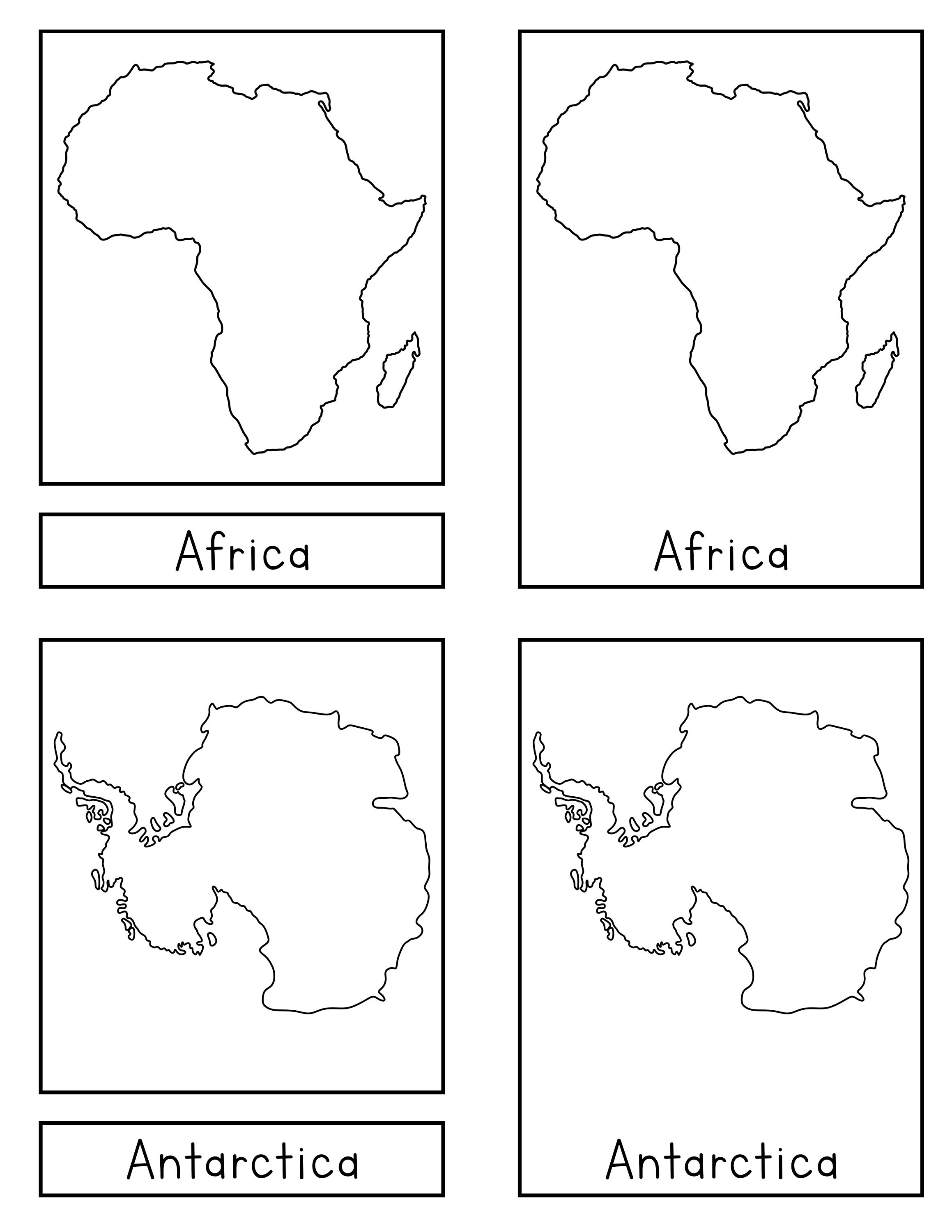 Continents bundle facts and coloring pages worksheets