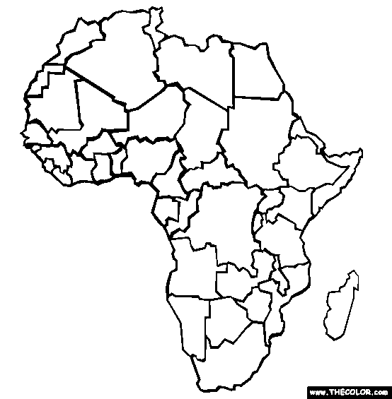 Continents online coloring pages