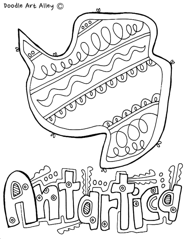 Continent coloring pages