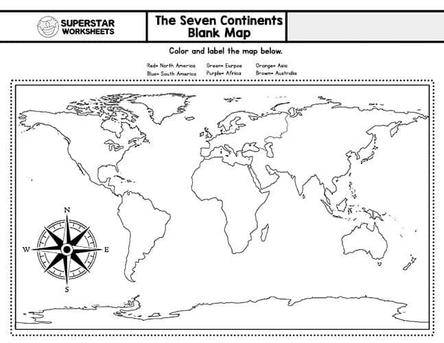 Seven continents oceans worksheets