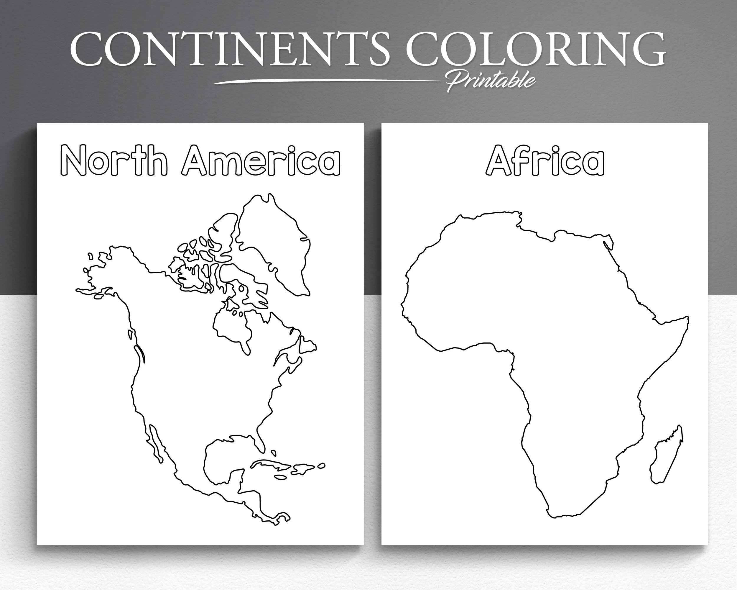 Printable continents coloring pages for kids geography color page social studies coloring page