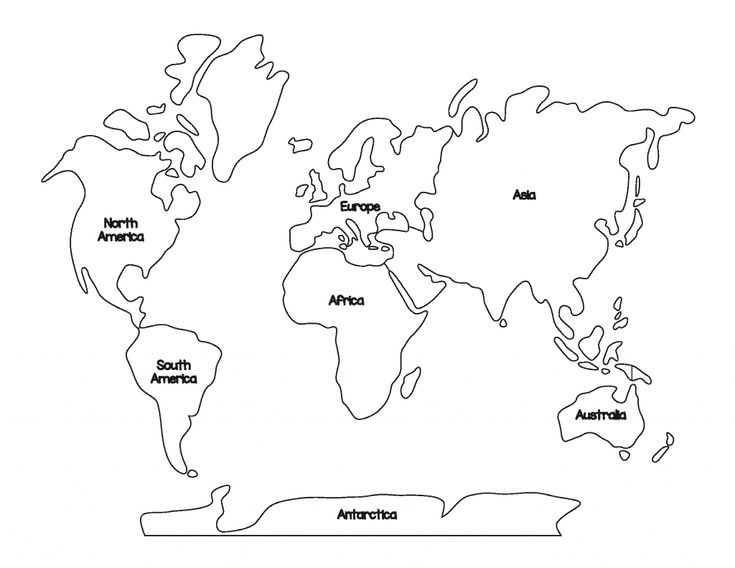 Montessori world map and continents world map coloring page world map continents free printable world map