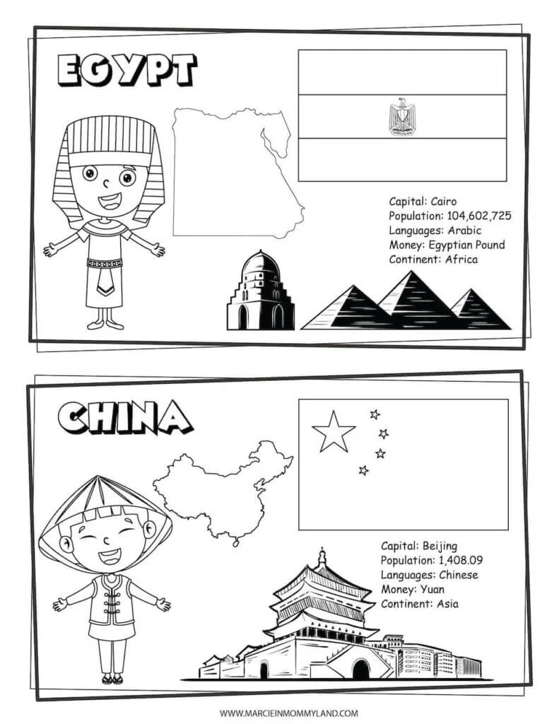 Free printable coloring pages of people all around the world