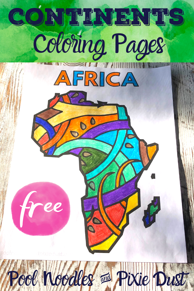 Free continent coloring pages