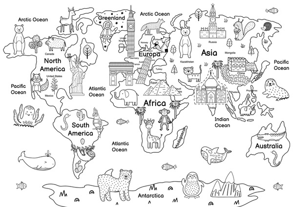 Thousand coloring pages maps royalty