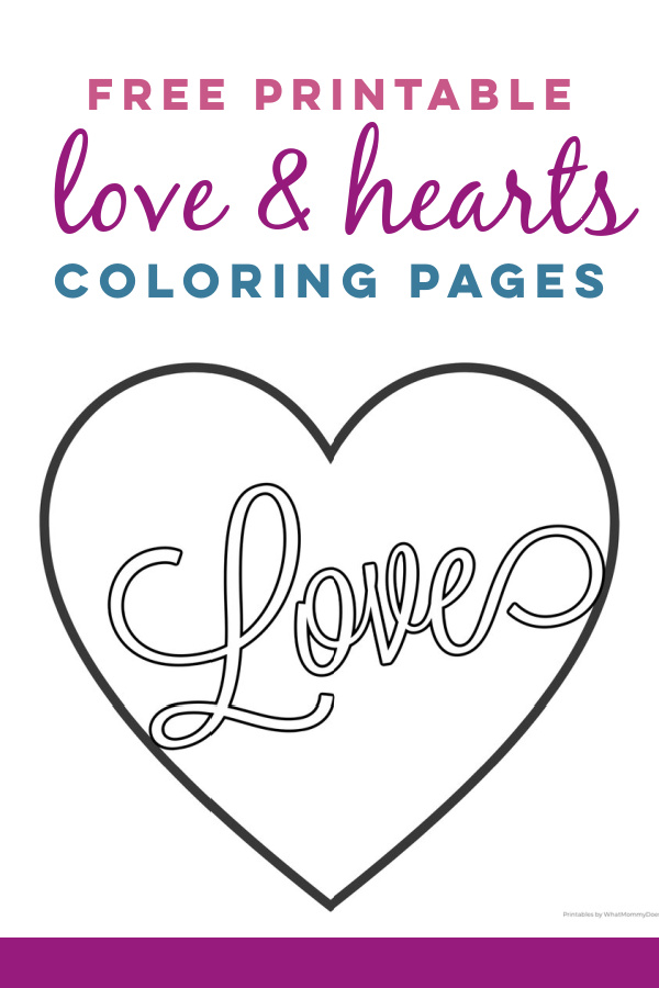 Love heart coloring pages free printables