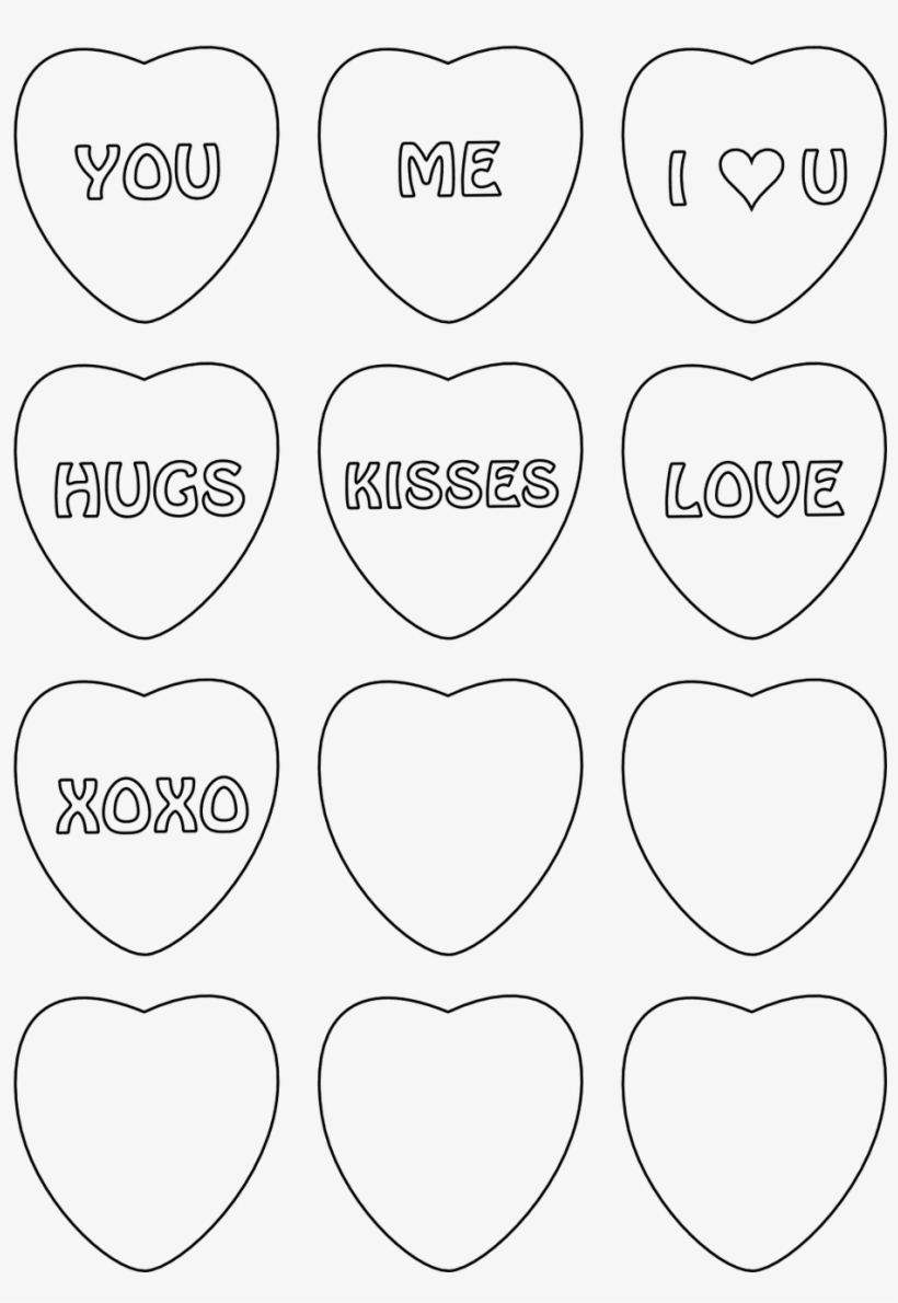 Conversation heart template conversation heart clip