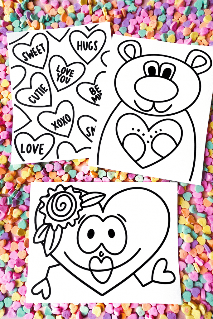 Valentines day coloring pages