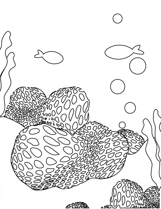 Coral coloring page