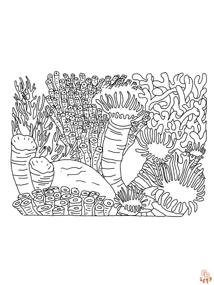 Explore the beauty of coral with free printable coloring pages