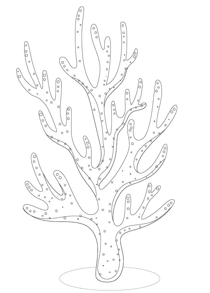 Coral reef coloring page