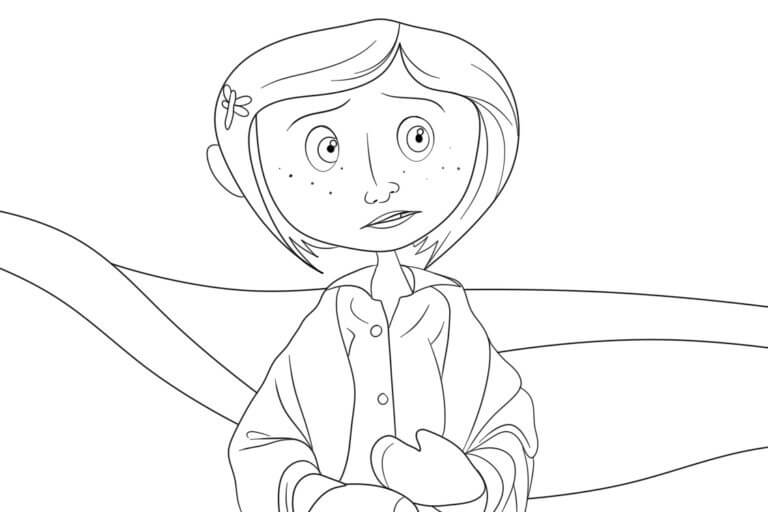 Portrait of coraline jones coloring page