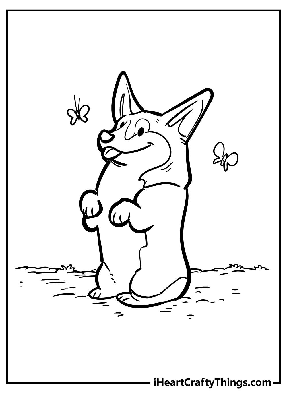 Corgi coloring pages free printables