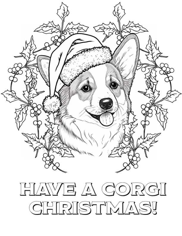 Corgi coloring pages