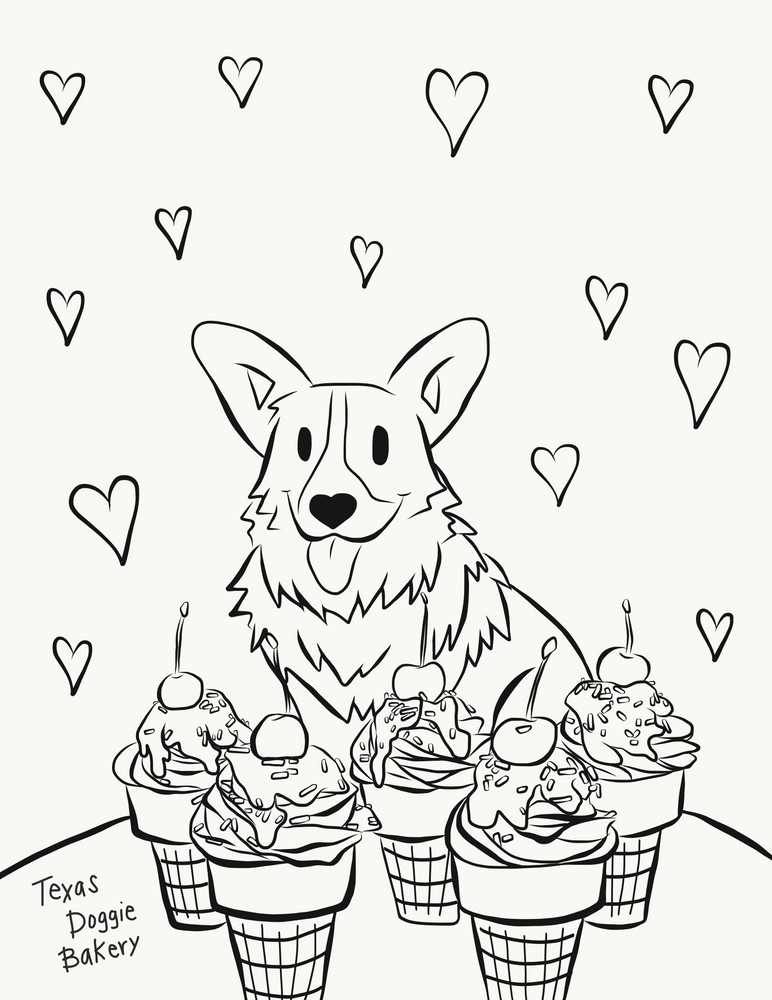 Free printable corgi coloring pages from texas doggie bakery