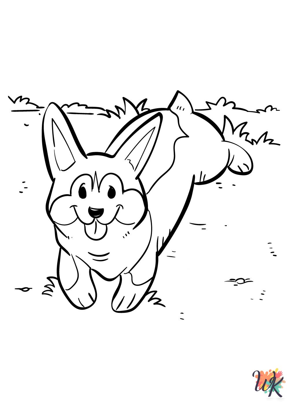 Corgi coloring pages by coloringpageswk on