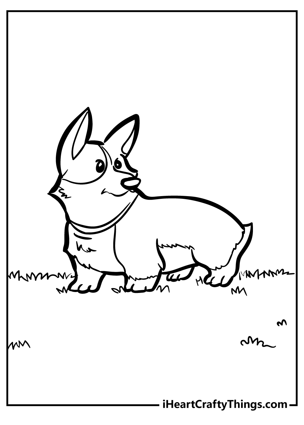 Corgi coloring pages free printables