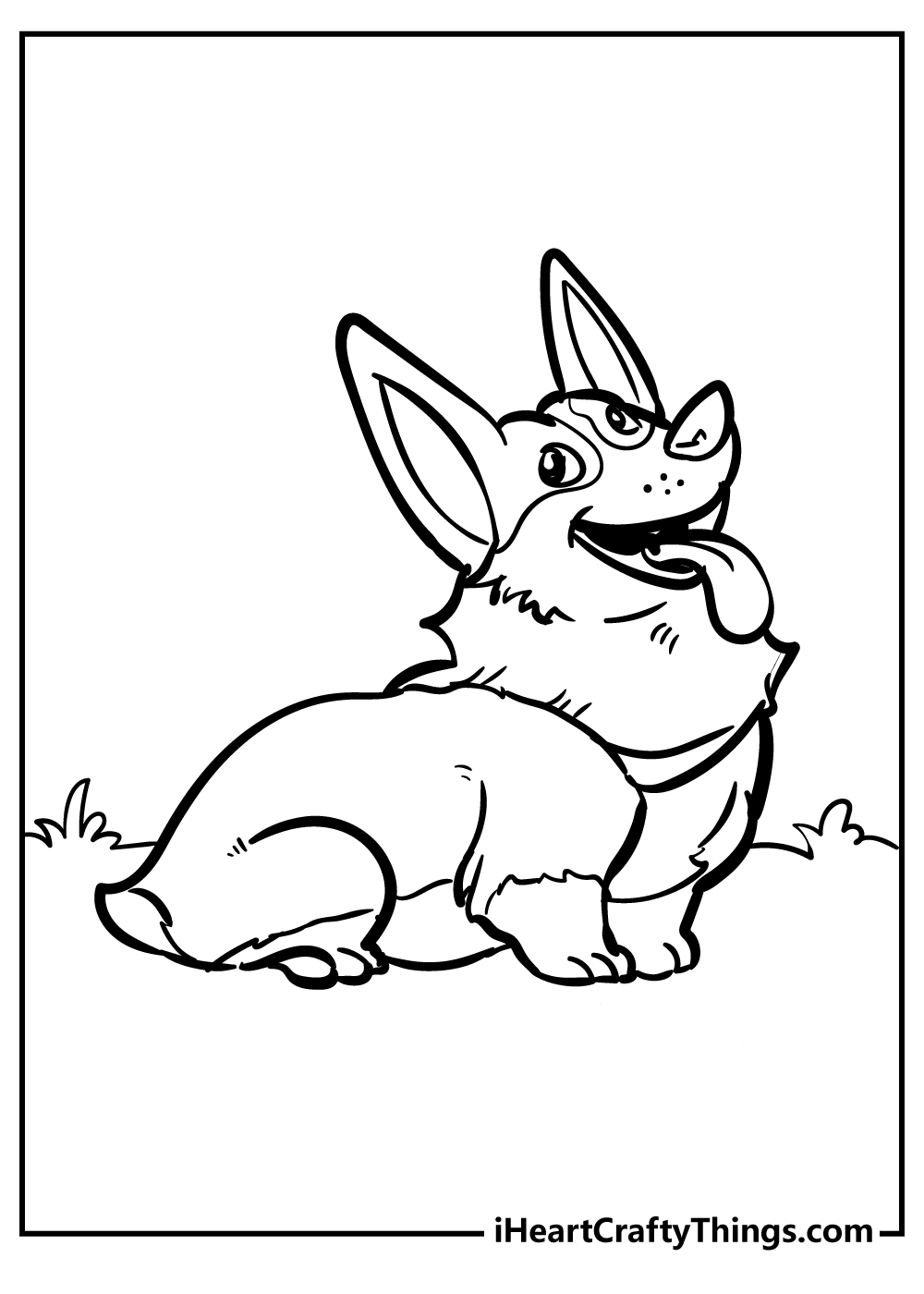 Corgi coloring pages free printables