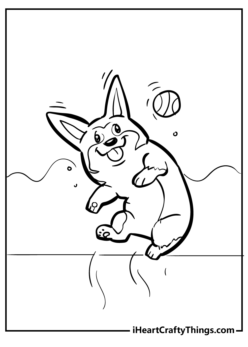 Corgi coloring pages free printables