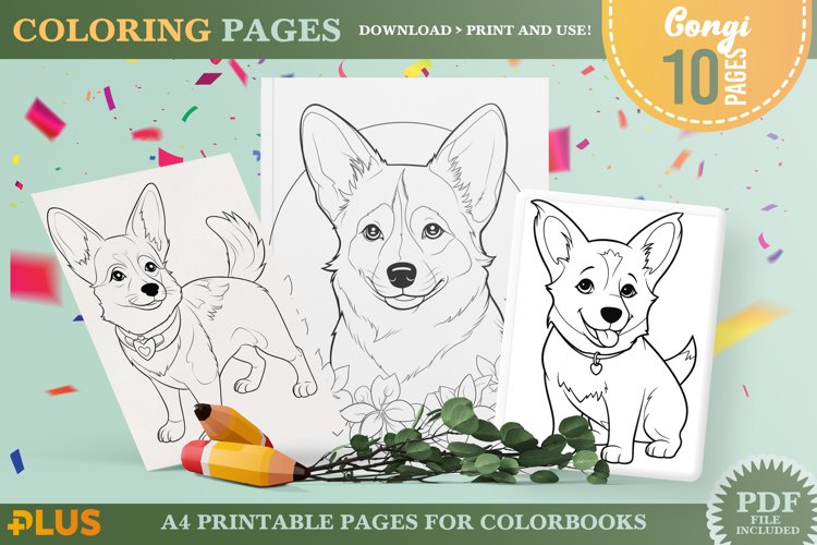 Corgi coloring pages