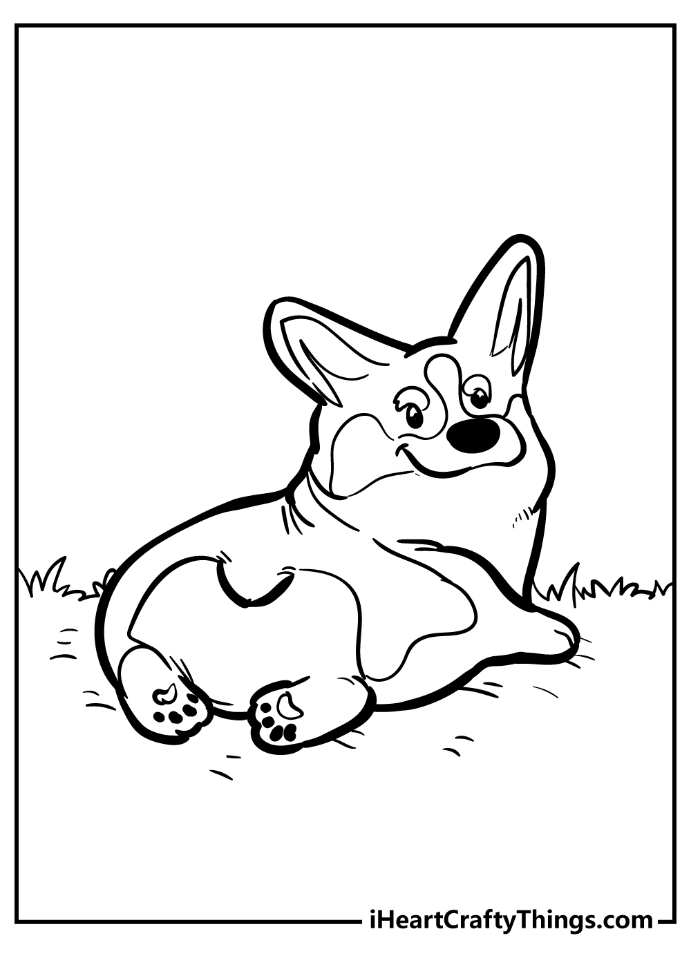 Corgi coloring pages free printables