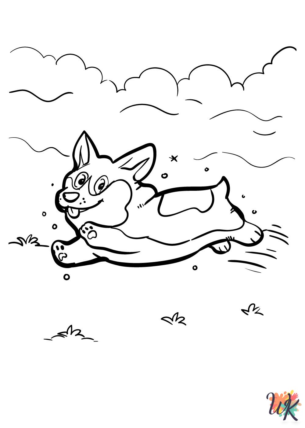 Corgi coloring pages by coloringpageswk on