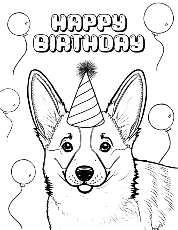 Corgi coloring pages