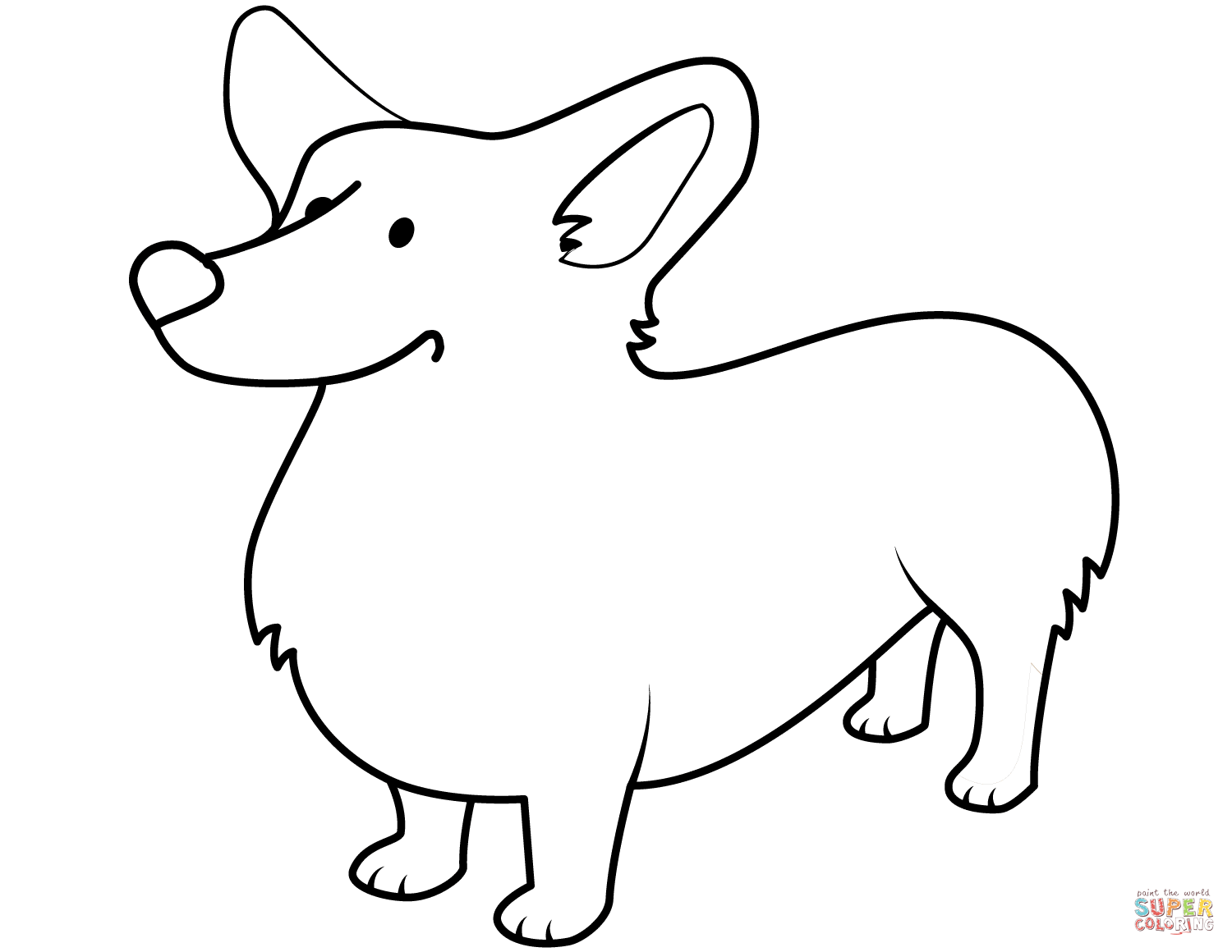 Funny corgi coloring page free printable coloring pages dog coloring book corgi funny dog coloring page