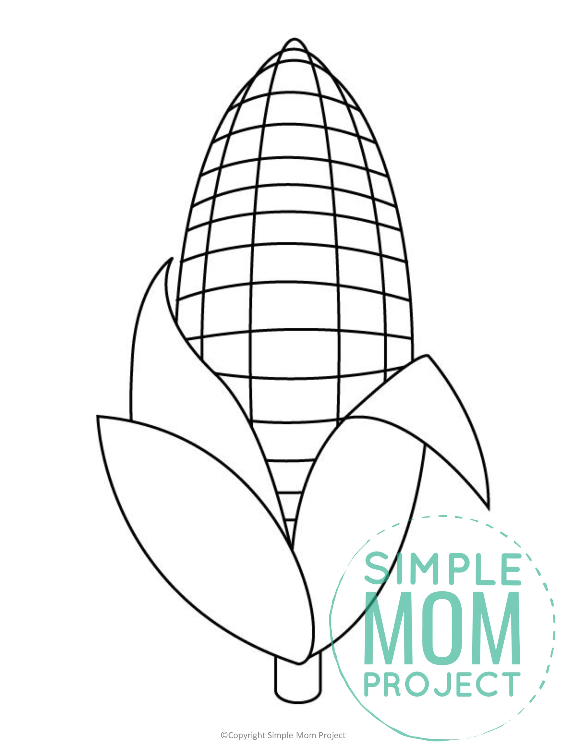 Free printable corn template â simple mom project