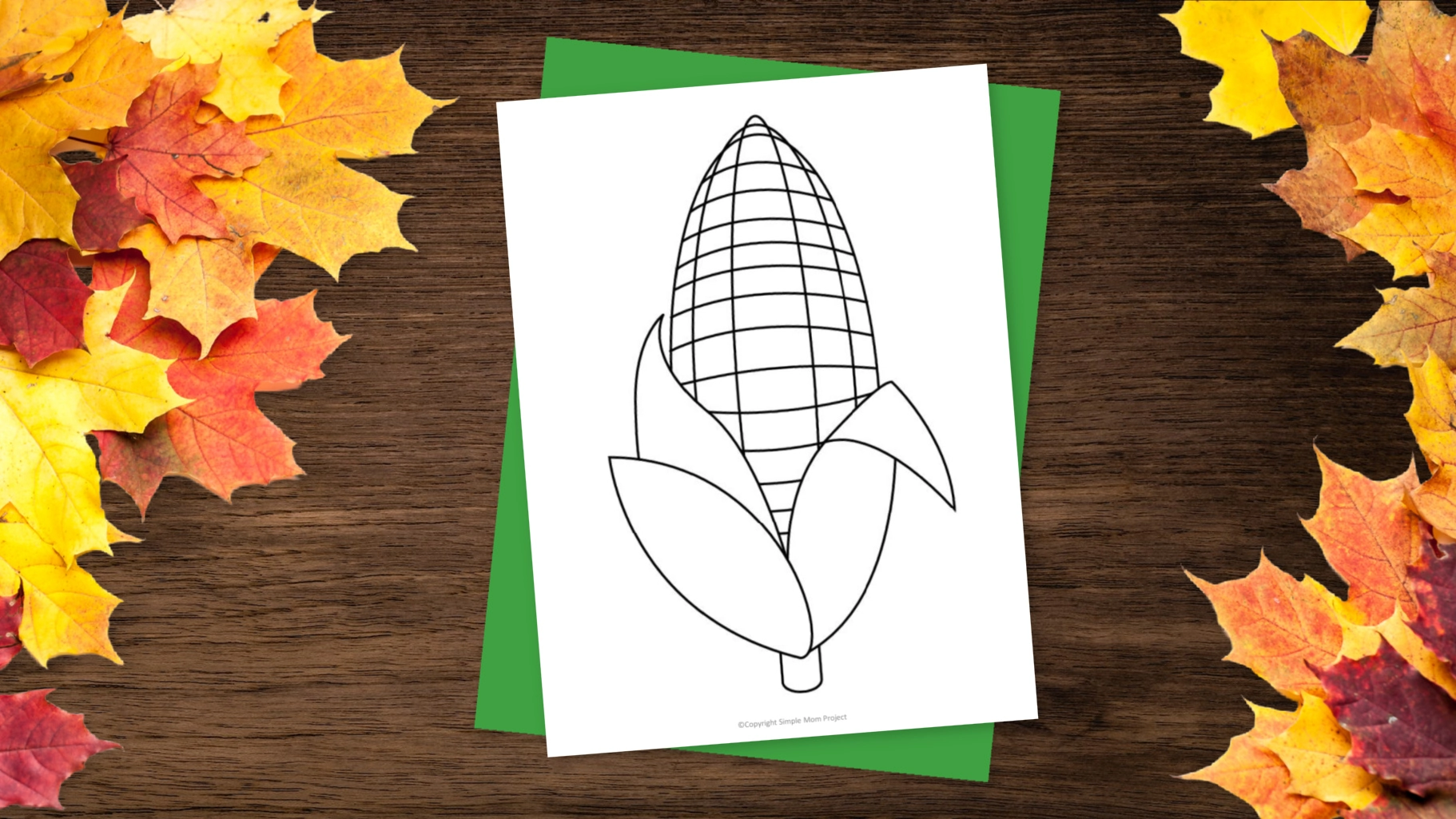 Free printable corn template â simple mom project