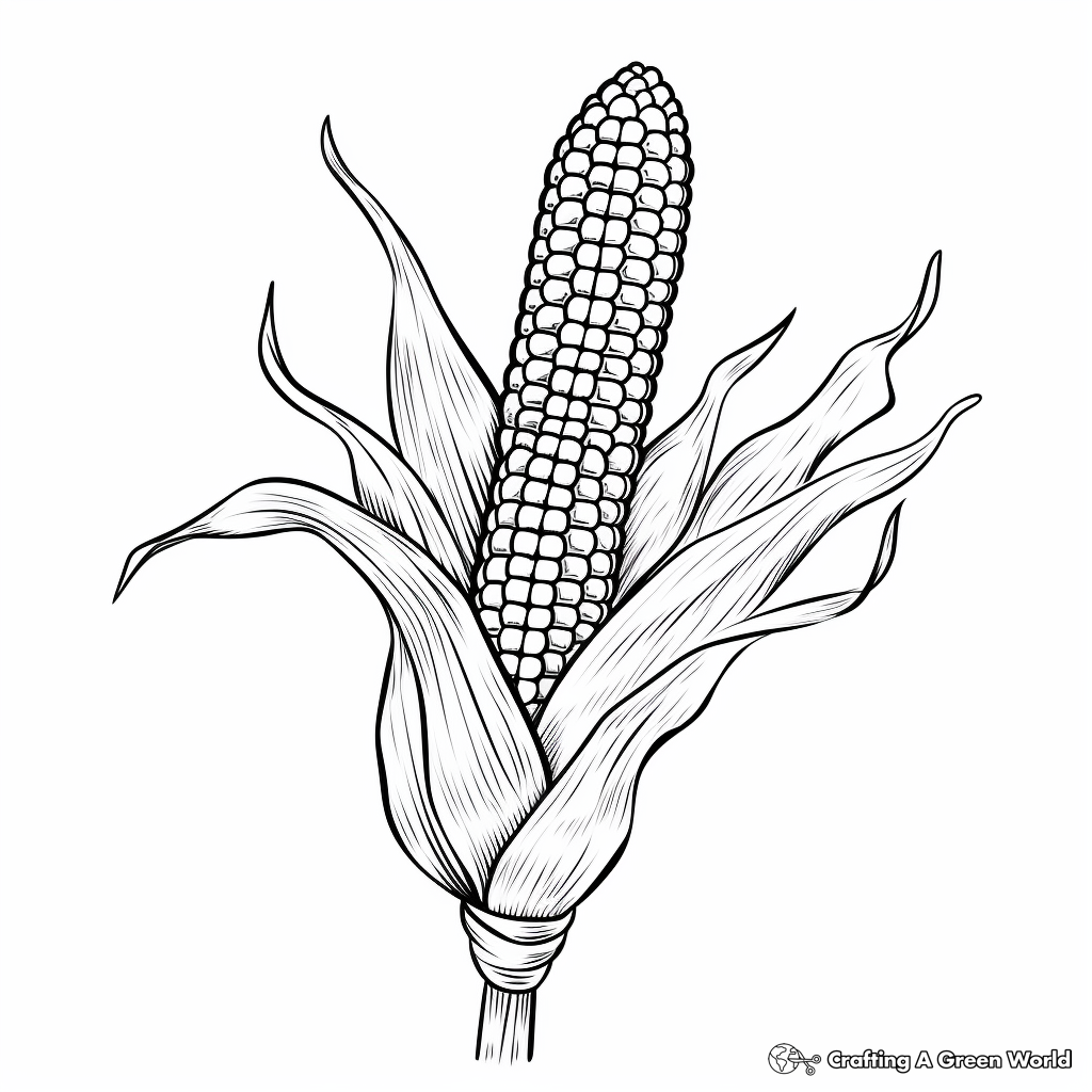 Corn coloring pages