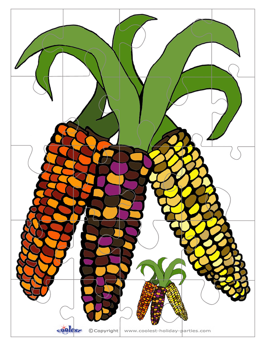 Printable colored wild corn medium