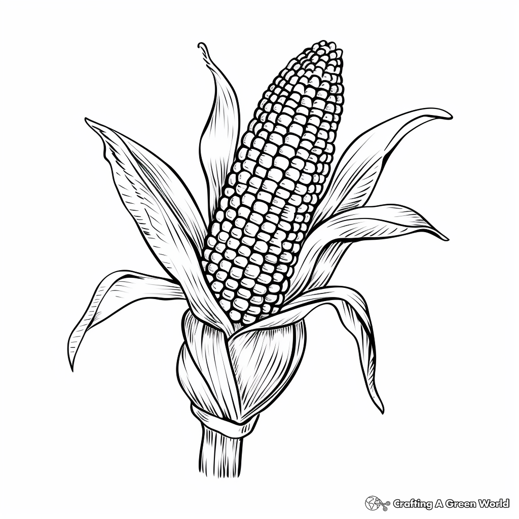 Corn coloring pages