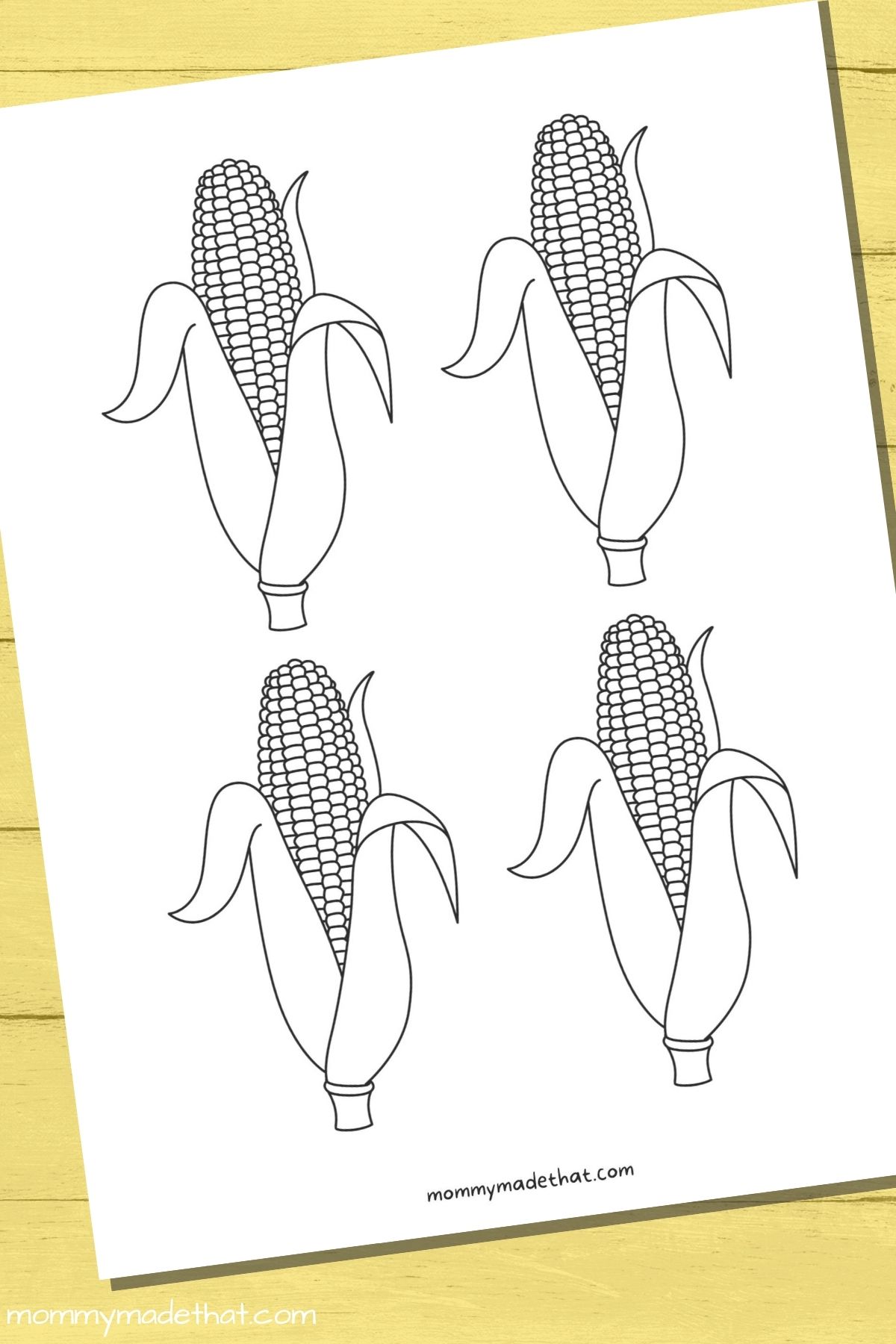 Free printable corn templates outlines for fall crafts