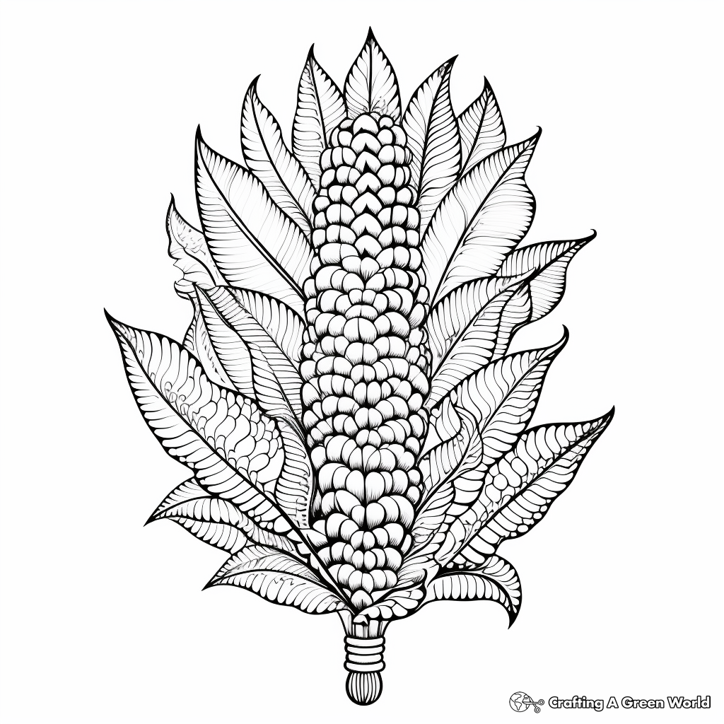 Corn coloring pages