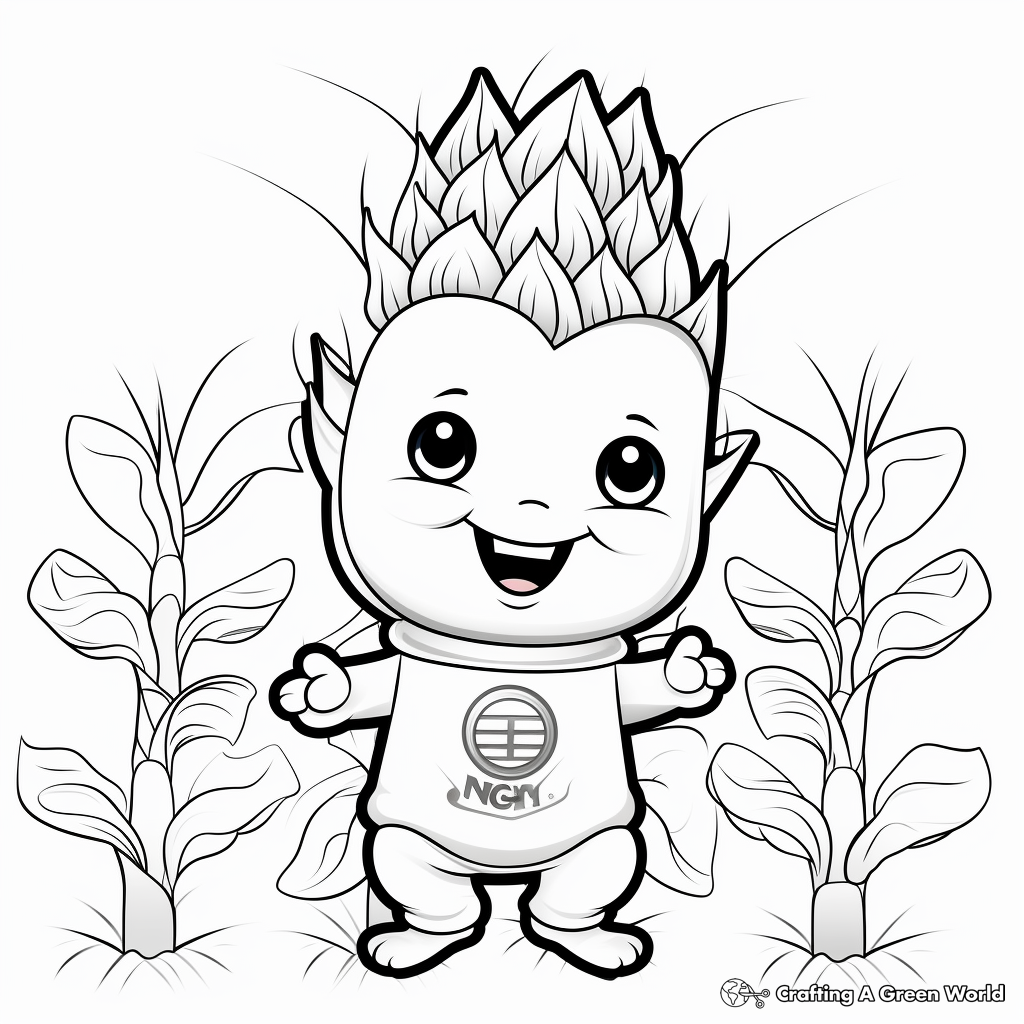 Corn coloring pages