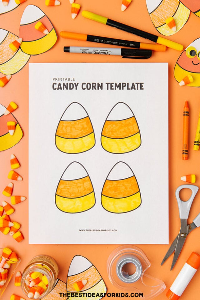 Candy corn template free printables