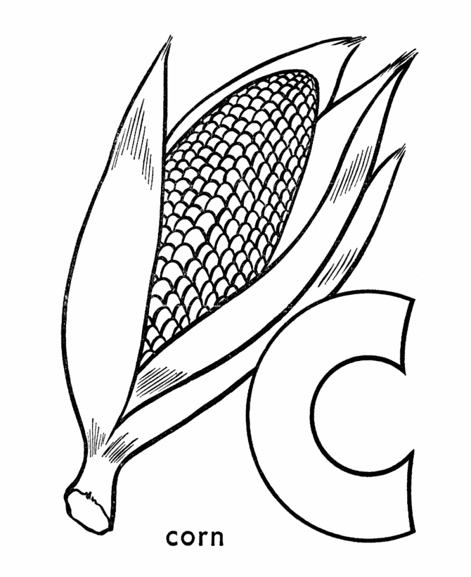 Corn coloring pages