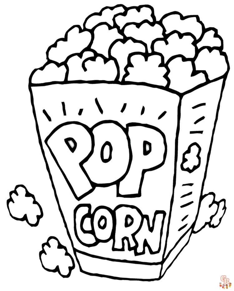 Popcorn coloring pages