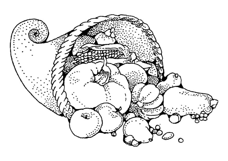 Coloring page cornucopia