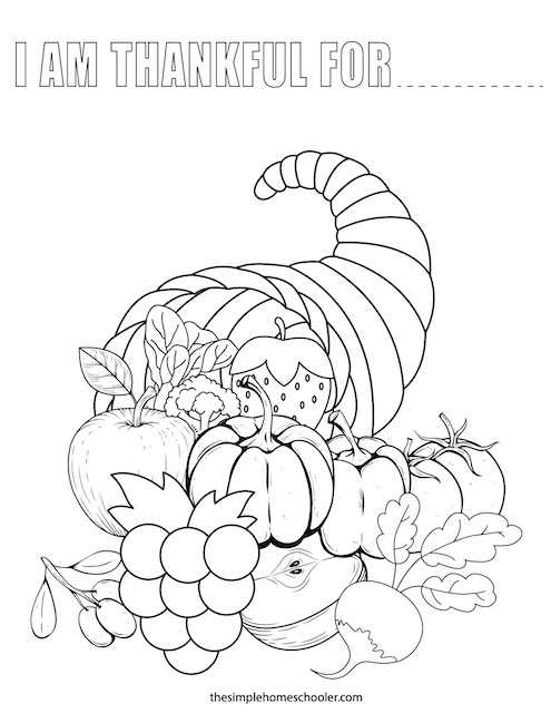 Free printable cornucopia coloring pages for kids and adults