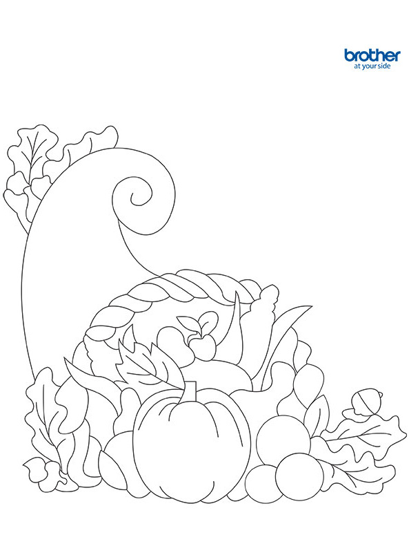 Free printable cornucopia coloring creative center