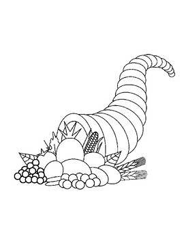 Cornucopia coloring page cornucopia template thanksgiving bulletin board