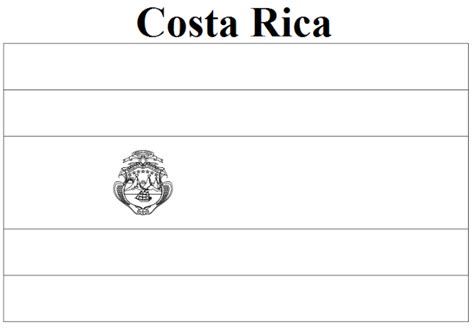 Flag of costa rica coloring pages