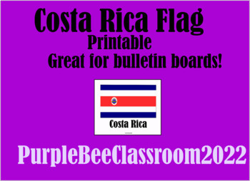 Costa rica flag and costa rica emblem coloring page by the purple bee classroom