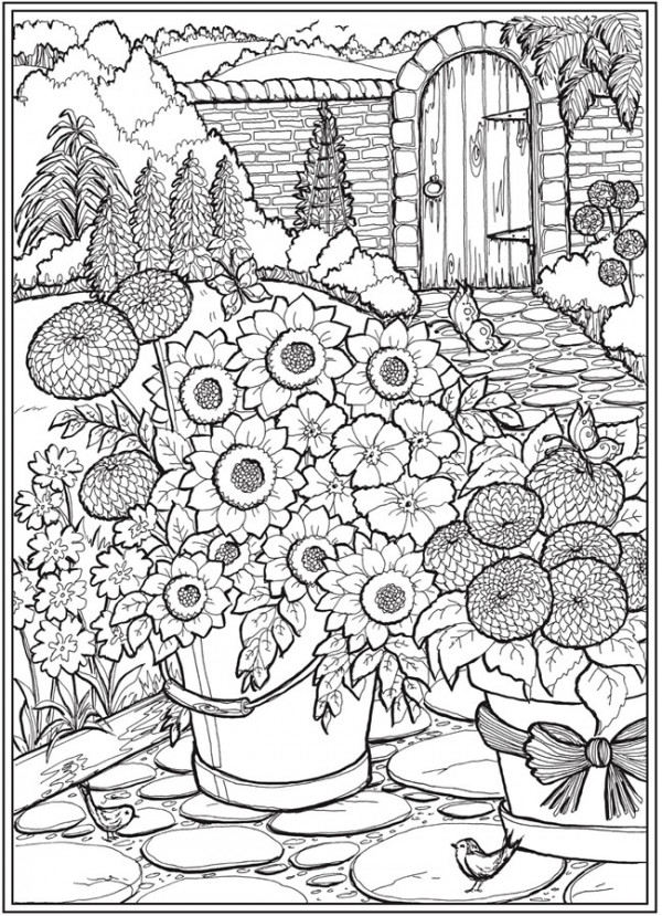 Country garden coloring pages â