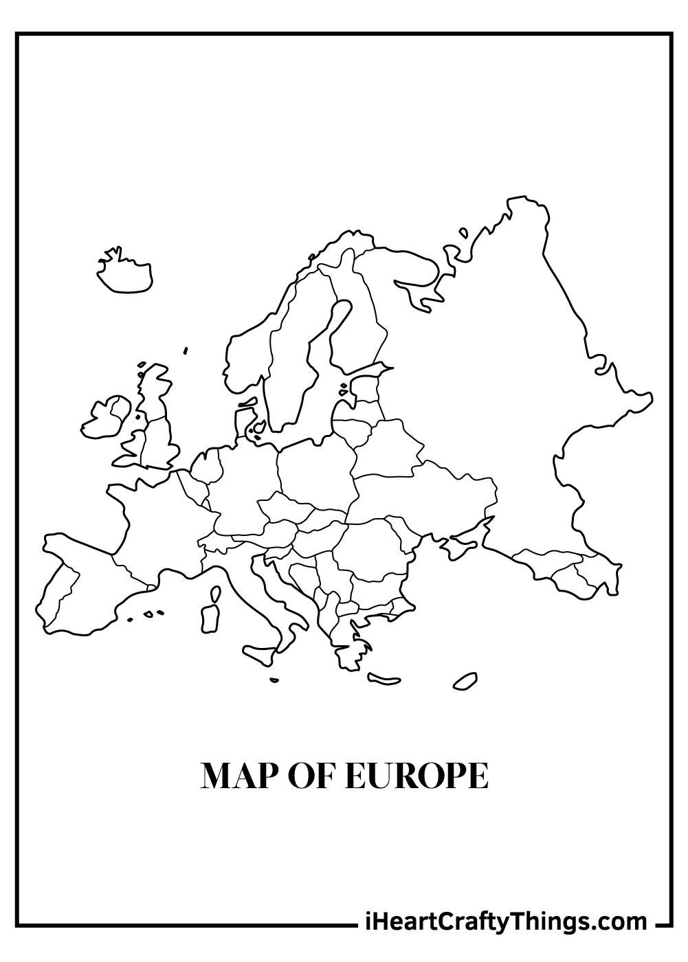 World map coloring pages free printables